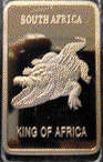 CROCODILE 1 OZ(30GRAMS) GOLD PLATED BAR
