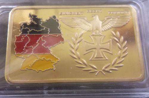 POST GERMANY GOLD PLATED BAR!!! 1 OZ(30 GRAMS)