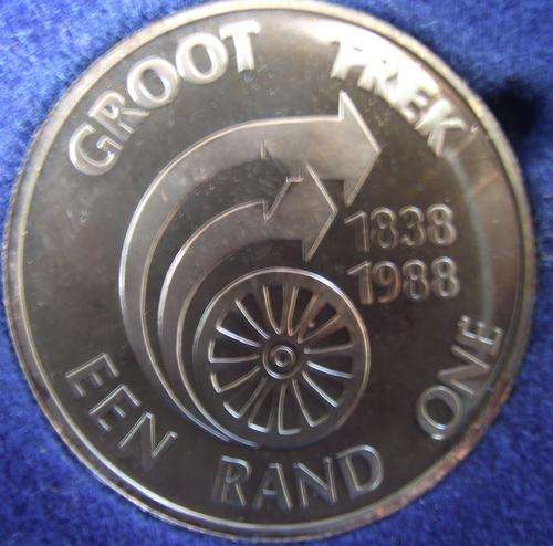 SILVER GROOT TREK R1 COIN IN BLUE SA MINT BOX!!!