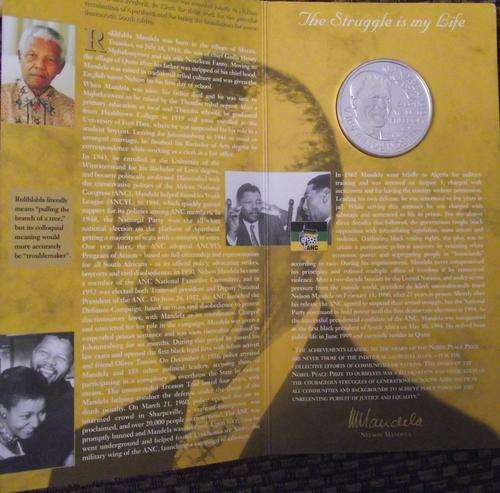 SOLID .925 ONE TROY OUNCE PROOF MANDELA MADALLION