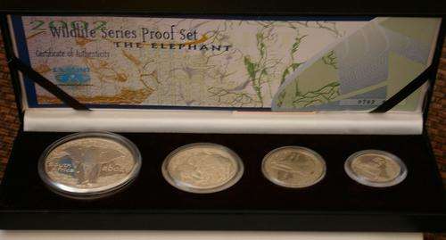 SILVER PROOF ELEPHANT WILDLIFE PROOF SERIES SET!!!