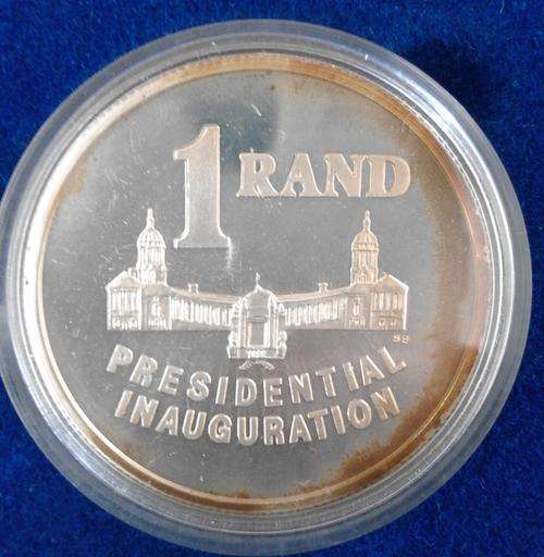PROOF 1994 SILVER R1 INAUGURATION COIN IN SA MINT BOX!!!