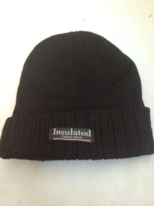 [J & E] Winter beanie - Black,insulated, fold