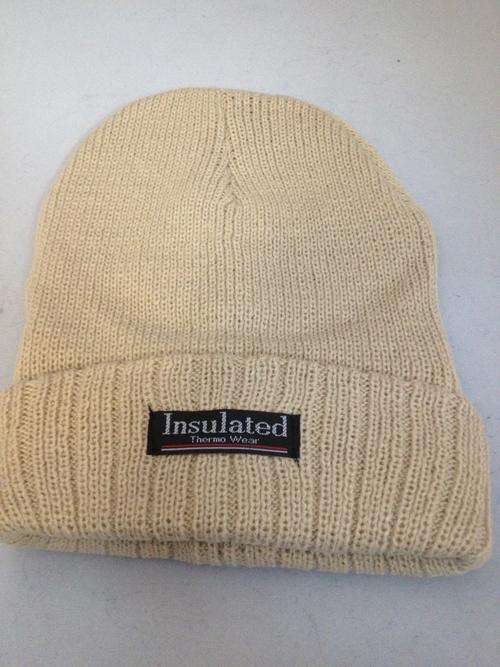 [J & E] Winter beanie - Khaki,insulated, fold