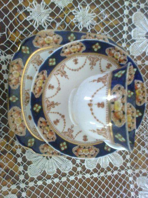 Royal Albert Crown China trio in Imari Style 1920's ca.