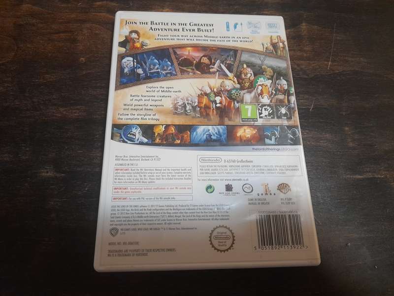 LEGO Lord of the Rings WII NINTENDO GAME