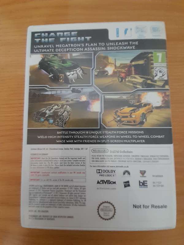 Transformers Dark of the Moon Stealth Force Edition WII NINTENDO GAME
