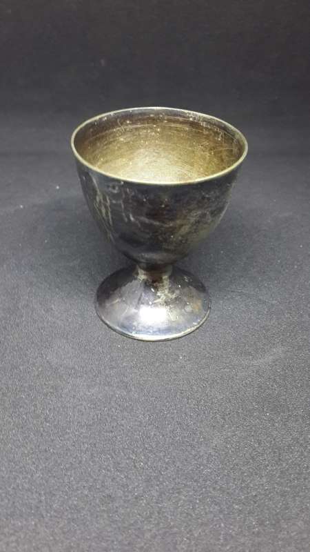 Set of 8 Silver Plated Antique Egg Cups