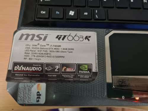 *** BEAST *** MSI i7 Gaming Laptop | NVIDIA GeForce GTX 460M | 8GB RAM