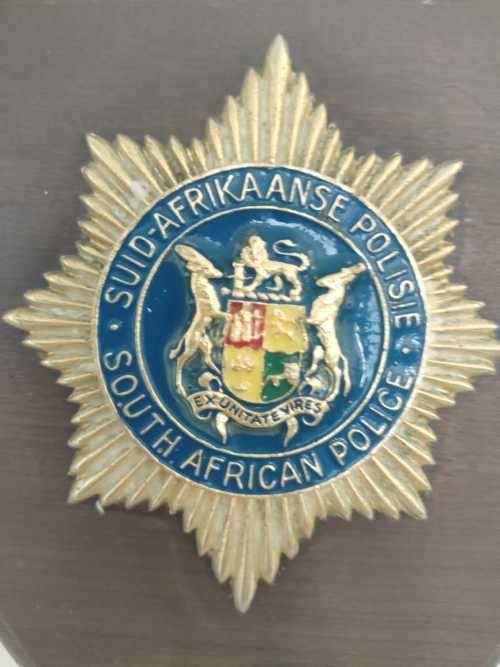 Vintage South African Police Plaque