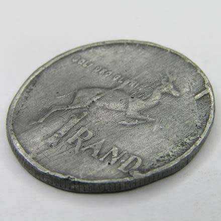 *** RARE *** South Africa Prison Money Lead cast 1981 R1 coin