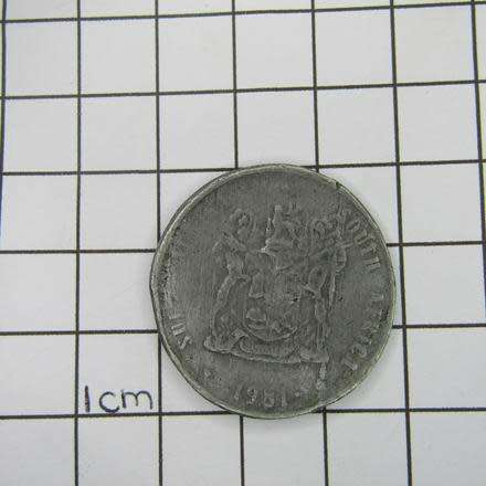 *** RARE *** South Africa Prison Money Lead cast 1981 R1 coin