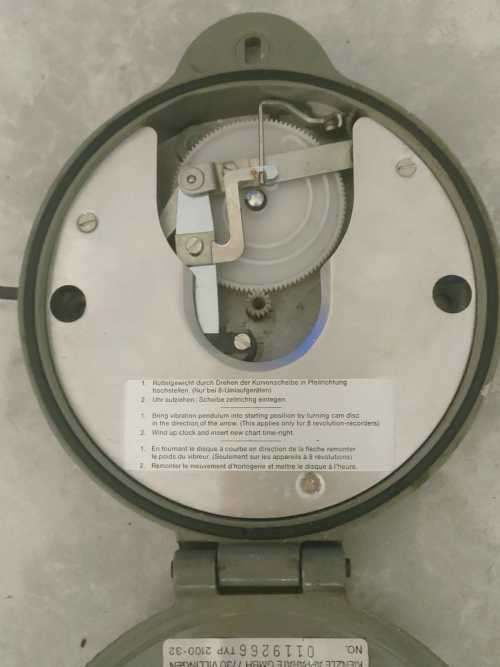 Kienzle Military Original Tachograph Clock German Luftwaffe | Working |