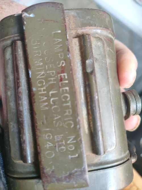 1940 Military Flashlight & 2LT Water Bottle