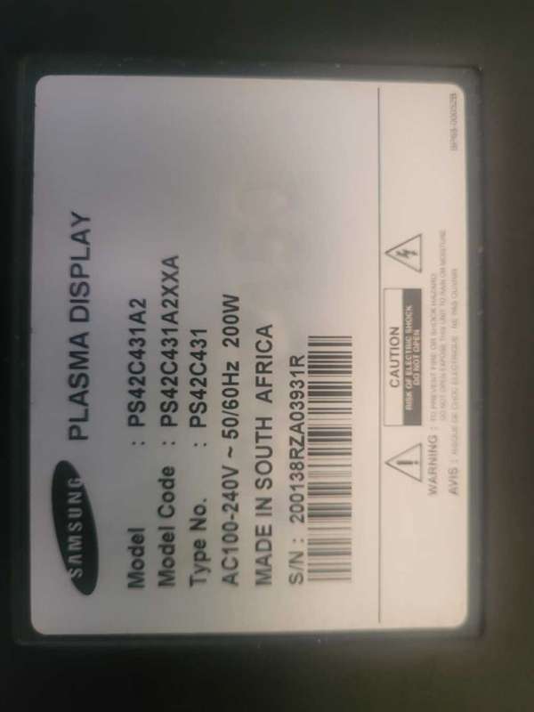 Samsung PS42C430 TV 106.7 cm (42`) XGA Black