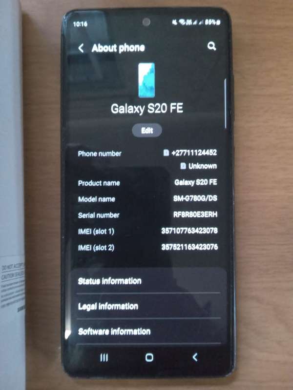 Samsung S20FE + Box | Good Condition | Dual Sim