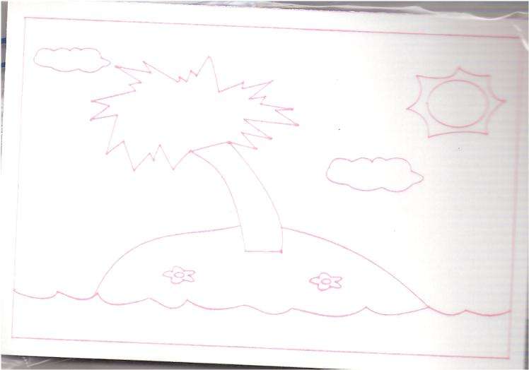 Sand Art Single Card Pack - Island scene