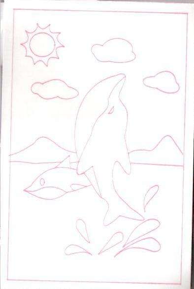 Sand Art Single Card Pack - Dolphin