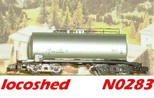 Chemical Tank Car 2 dbl.bogie/85mm boxed N0283 PIKO