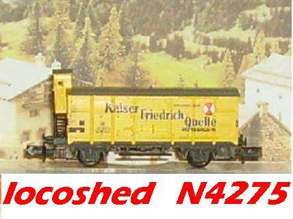 Closed Goods Truck w raised brake Kaiser Friedr. Mineral 2-axle/70mm mint boxed N4275 Arnold