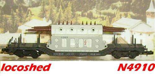 N gauge WELL WAGON w. Heavy Lift Transformer 2 dbl.bogies/130mm mint boxed N4910 Arnold