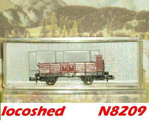 N gauge NEW boxed Low Side Goods Wagon w brake cubicle 65mm N8209 FLM