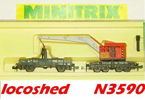 N gauge NEW boxed 12 tons Crane with support truck N3590 L.MTrix