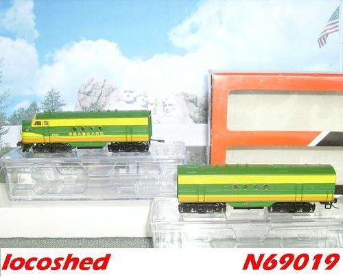 N gauge NEW double traction US diesel locomotive set Seaboard-Citrus mint+boxed N69019 InterMountain