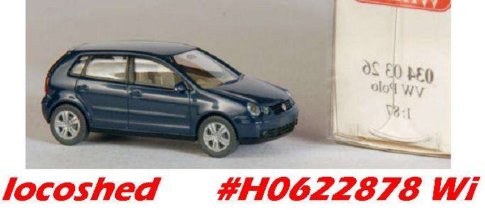 Volkswagen Polo black, 1:87 Wiking, NEW+boxed,  #H0622878Wiking