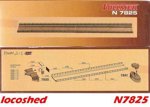 N gauge NEW kit 2 straight Bridge Platforms + track-bed each 222mm length N7825 Vollmer