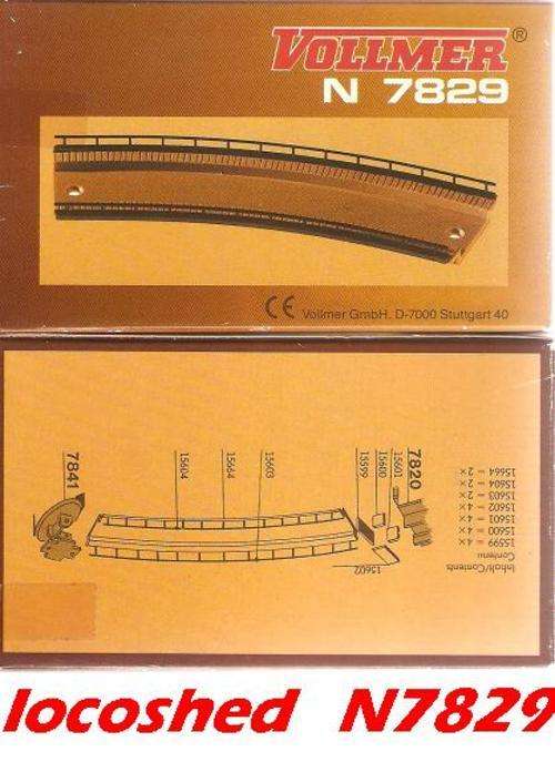 N gauge NEW kit 2 pcs each 100 mm curved (R225mm) Bridge platform+track-bed N7829 Vollmer