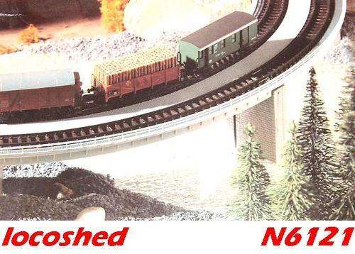 N gauge NEW kit 2 Parallel Bridge platforms + track-bed curved N6121 Arnold