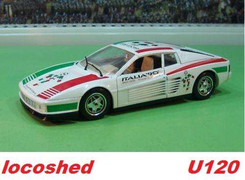 Ferrari Testarossa ITALIA racing 1984 white Bburago.Italia top pre-owned #U120