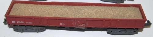 N gauge Mill Gondola 60ft with gravel load (2 dbl.bogie/120mm) boxed N0414 L.Ibertren