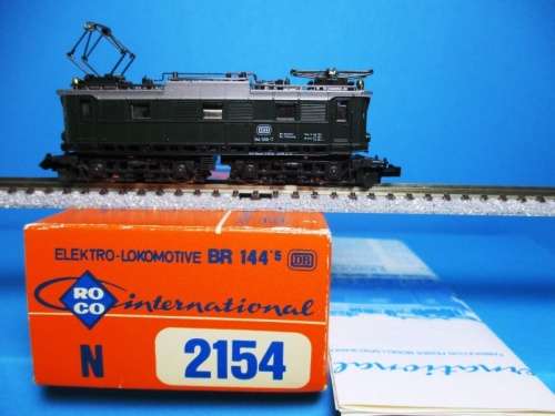 N gauge BR144 Electric Locomotive, 4 axles, analogue, pre-owned, top cond, orig.box N2154A Roco