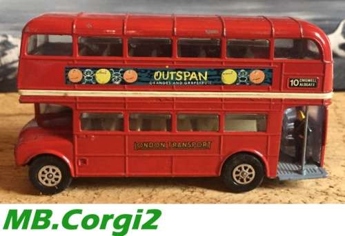 London Routemaster Bus 1956 "OUTSPAN" pre-owned unboxed (minimal to light wear, collector cond.)