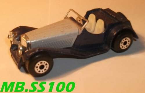 Jaguar SS 100 1982 open convertible silver pre-owned unboxed unplayed nowear collector cond MB.SS100