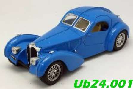 Bugatti Atlantic 1936 blue 1:24 scale pre-owned/unboxed/collector top condition #Ub24-001