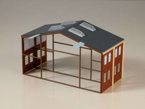 H0 gauge Factory Extension/work in progress (210x100x123mm h) H0.1-87.HO 6/Auhagen.80100
