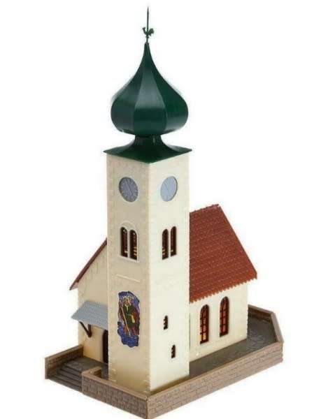 H0 gauge Village Chapel w. steeple top variations (142x80mm) building kit H0.1-87.HO 6/Faller.130238