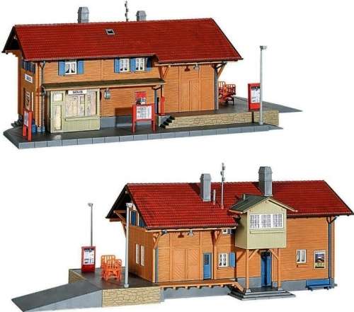 H0 gauge Station `SOLIS` (335x140x115 h) building kit, H0.1-87.HO 6/Kibri.9372