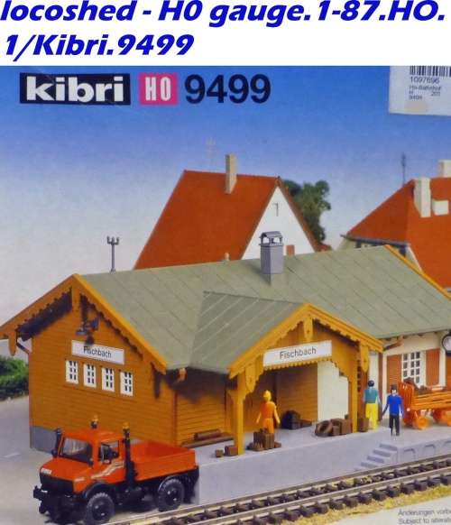 H0 gauge FISCHBACH Station (200x150mm) building kit, H0.1-87.HO. 1/Kibri.9499