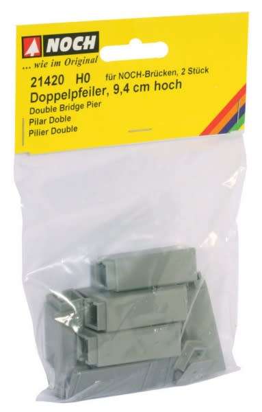 HO gauge Double Bridge Piers (94mm h) sealed building kit H0.1-87.HO 5/Noch.21420