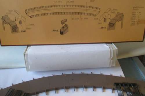 H0 gauge Curved Bridge deck (60degrees/R380) Vollmer building kit, H0.1-87.HO.0/Vollmer.2547