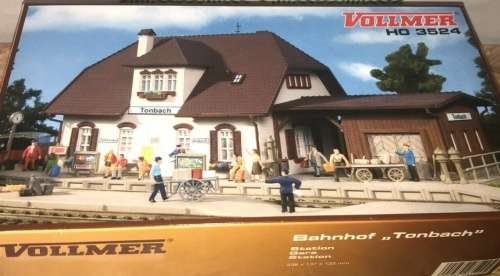 H0 gauge TONBACH station (338x137mm) building kit, H0.1-87.HO. 3/Vollmer.3524
