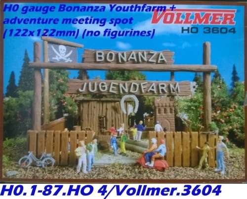 H0 gauge Bonanza Youthfarm/adventure meeting spot (122x122mm) no figurines H0.1-87.HO 4/Vollmer.3604