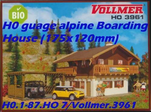 H0 gauge alpine Boarding House (175x120mm) building kit, H0.1-87.HO 7/Vollmer.3961