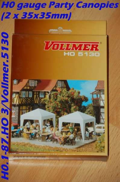 H0 gauge Party Canopies (2  35x35mm) building kit, H0.1-87.HO 3/Vollmer.5130