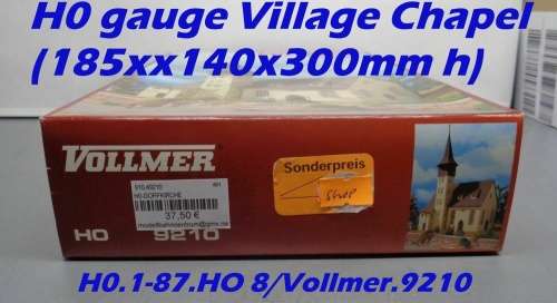 H0 gauge Village Chapel (185xx140x300mm h) building kit, H0.1-87.HO 8/Vollmer.9210