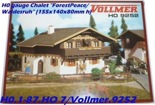 H0 gauge Chalet "ForestPeace/Waldesruh" (155x140x80mm h) building kit, H0.1-87.HO 7/Vollmer.9252